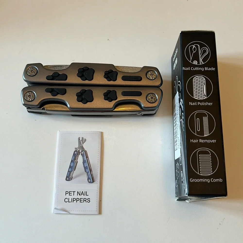 NEW NWT NIB 4-in-1 dog pet nail clippers grooming tool
